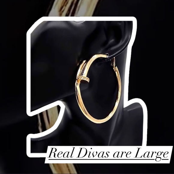 Large screw earrings - Picture 2 of 2